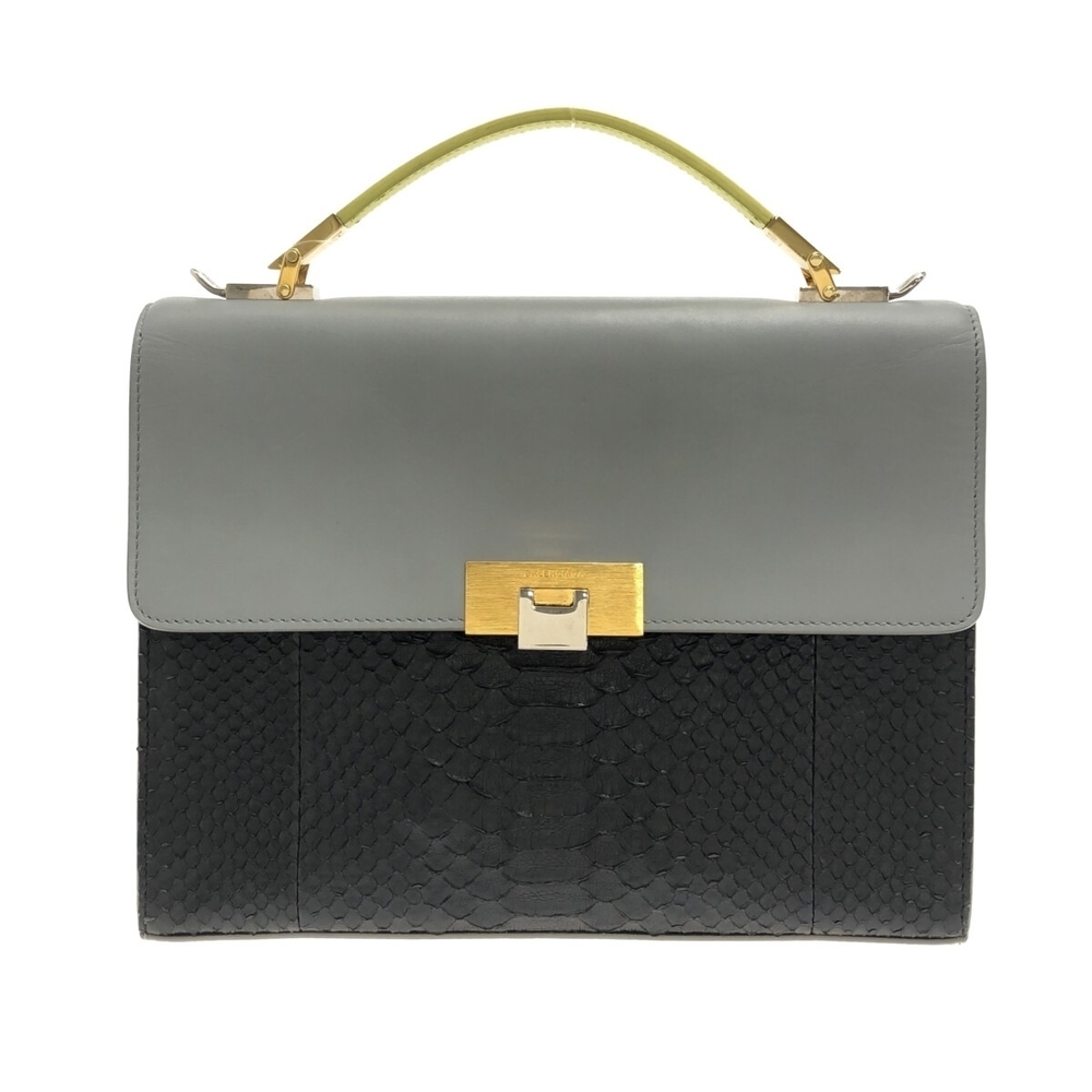 Balenciaga Gray Handbag Python Rudis Leather - image 2